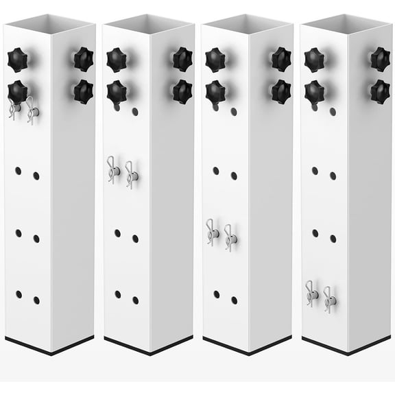 2025 Up-Grade 4 Pack Carbon Steel Dorm Bed Riser 3.15" Diameter Metal Bed Riser Tall Bed Riser for Dorm Wooden Bed Frame Table Adjust Height 3.2", 5.1", 8.1",11.2" (for Bed Leg 2.3-3.1")