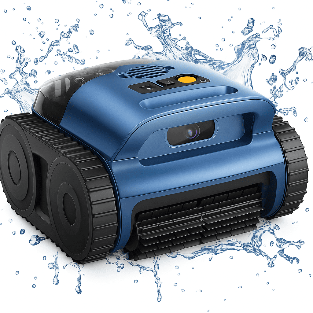 2025 Upgrade Cordless Robotic Pool Cleaner, Smart Pool Vacuum Sonar Navigation, Auto Path Planning, Tangle-Free Design, Wall Climbing & Efficient Cleaning for In-Ground and Above-Ground Pools