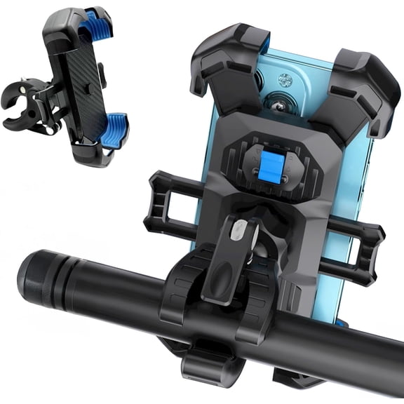 2025 Upgrade Mobile Phone Holder for Bicycle, Mobile Phone Holder for Motorcycle, Universal Mobile Phone Holder for Bicycle Handlebar, 360 Handlebar Mount for iPhone 16 15 14 Pro Max Plus, Samsung S