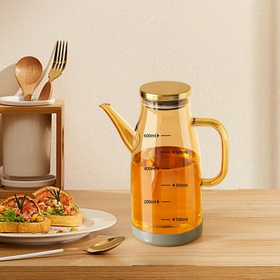 2025 Upgrade Oil Dispenser Bottle with Drip Free Spout, 34OZ Glass Olive Oil Dispenser Bottle for Kitchen, Food-grade Oil Vinegar Dispenser Container Bottles for Cooking Kitchen Gadgets