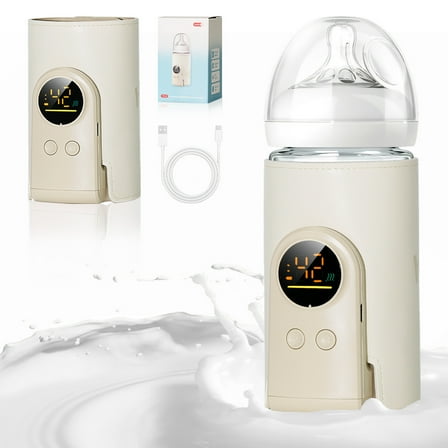 YESGIRL Upgrade Portable Bottle Warmer for Travel,6 Temp Milk Warmer with Smart Temperature Control & Night Light,Rapid Warming,Long-Lasting Warming up to 5-8H,for Breast Milk,10000mAh