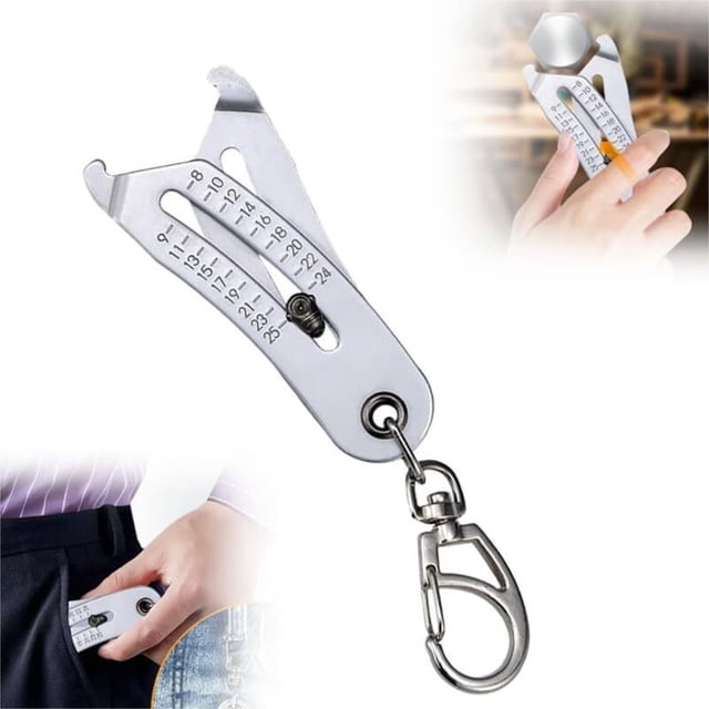 Handheld Thread Checker 2025 Upgrade Portable Precise Thread Size Checker Keychain, Nut and ...