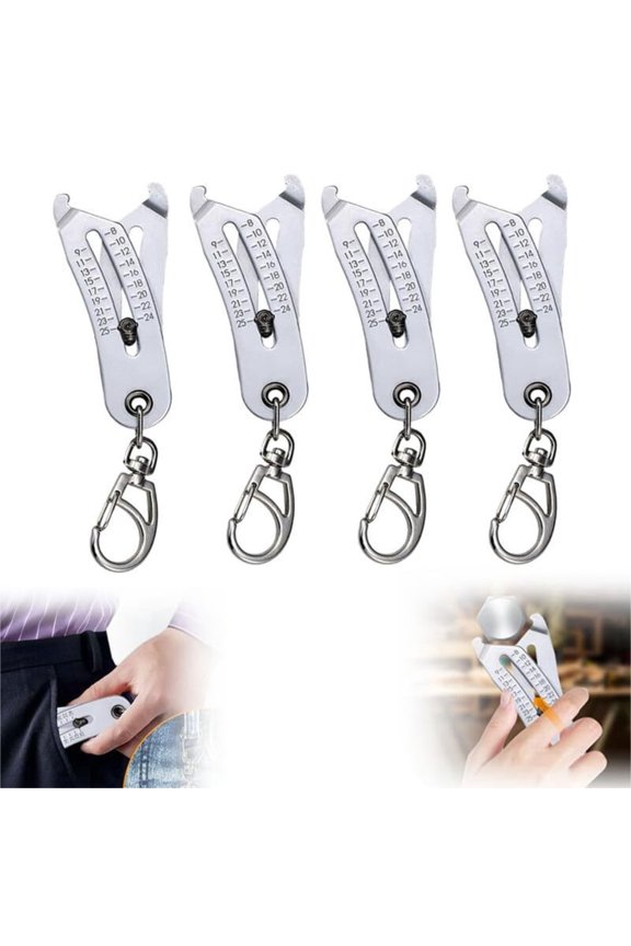 2025 Upgrade Portable Precise Thread Size Checker Keychain, Nut and Bolt Thread Gauge Identifier Verification Tool for Fast and Hand Measurement