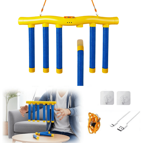 2025 Upgrade Reflex Drop Sticks Challenge Game, Falling Sticks Reaction Training Tool, Adjustable Speed Catching Sticks for Hand Eye Coordination & Reaction Time Boost in Kids and Adults (Blue)