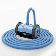 (2025 Upgrade) VINGLI Pool Vacuum Suction-Side Pool Cleaner Automatic Sweeper for Inground Swimming Pool,Powerful Suction to Climbs Walls,with 39.6ft Tangle Free Hose (Memory Blue&Gray)