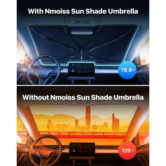 2025 Upgrade Windshield  Shade  - Vinyl Coating Heat Shield for Car Interior