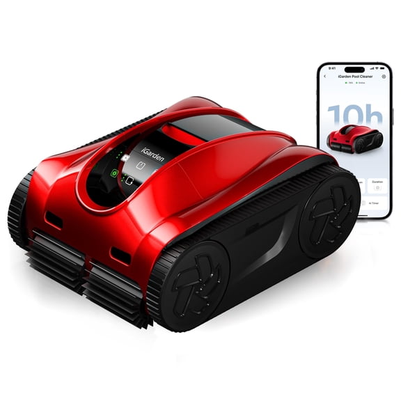 (2025 Upgrade) iGarden Pool Cleaner K Pro, 10H Runtime, Cordless Robotic Pool Vacuum for Inground Pools, Touchscreen, Smart Navigation, 200% Turbo Suction, Ultra-Fine Filtration, Auto-Parking