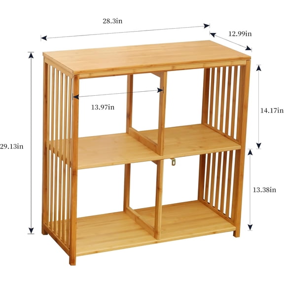 2025 Upgraded 2x2 Cube Storage Shelf - Premium Kallax Alternative | Eco-Friendly Bamboo Bookshelf | Heavy-Duty Organizer for Living Room, Nursery & Office$$Home Decor, Kitchen, & Other
