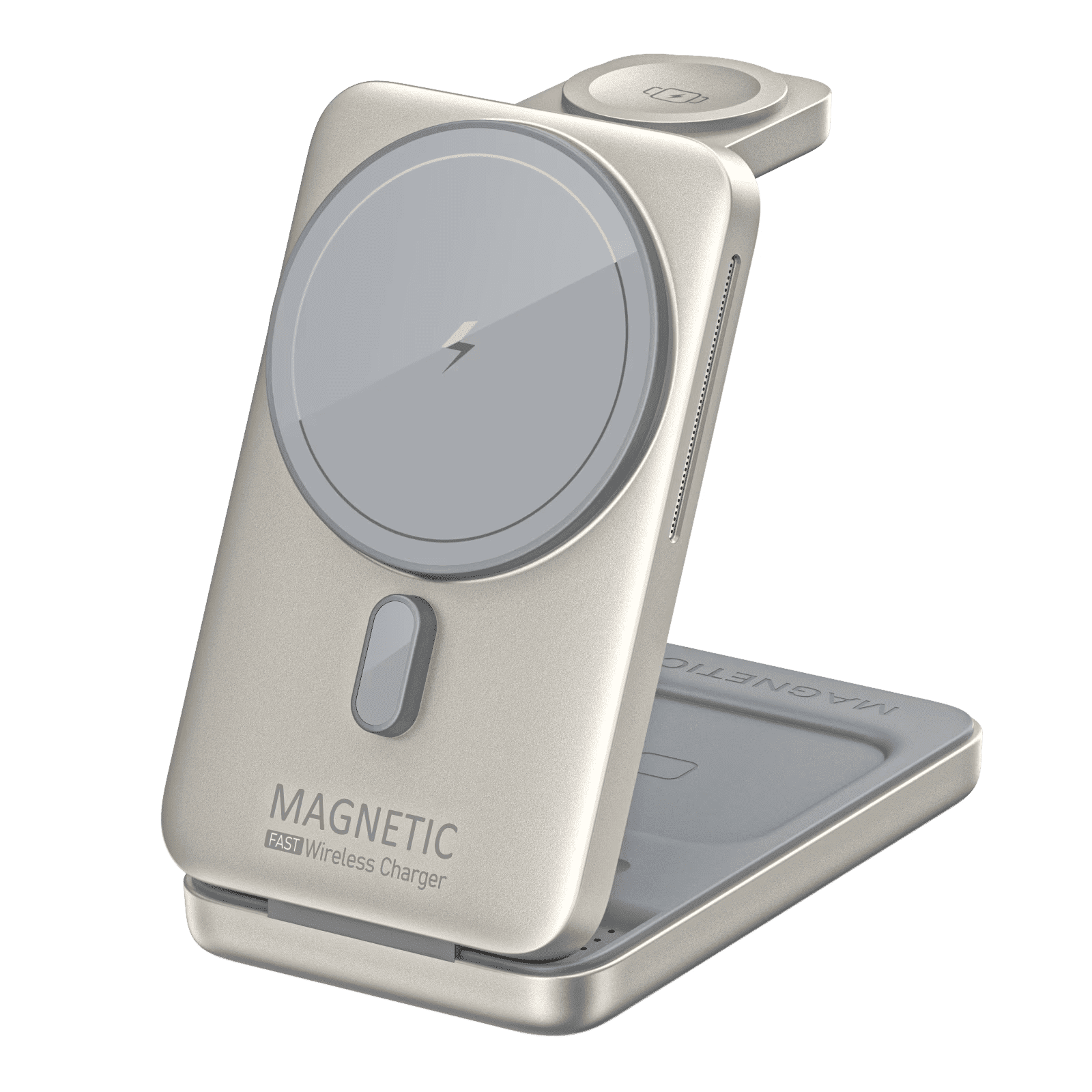 Upgraded 3-in-1 Wireless Charger for iPhone,Travel Magnetic Charger Foldable Compatible with Magsafe&iPhone 16/15/14/13/12,Apple Watch&AirPods