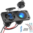 2025 Upgraded 4 Port 12 Volt USB Outlet Cigarette Lighter Socket Panel ...