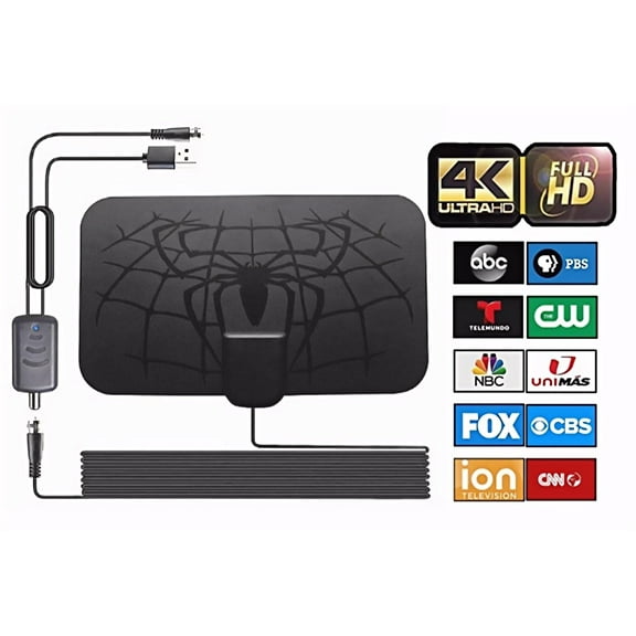 980+ Miles Range Digital HD TV Antennas for Local Channels, TV Antenna for Smart TV Indoor/Outdoor, Long Range Amplified Signal Booster for Free Channels, Support 2K 4K 1080P VHF UHF All Old TVs