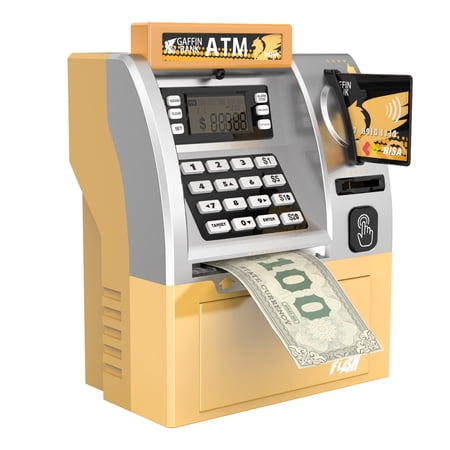 2025 Upgraded ATM Piggy Bank for Kids & Adults - Electronic Money Bank with Debit Card, Password Protection, Coin Recognition, Bill Feeder & Balance Calculator - Real Cash Savings Box - Perfect Gift