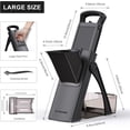 thumbnail image 1 of 2025 Upgraded All-in-1 Mandoline Slicer with Safety Guard, Adjustable Thickness Vegetable Chopper, Detachable Blade & Cleaning Brush, Black Knight, 1 of 7