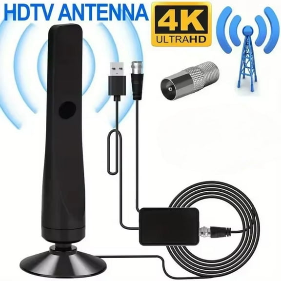 2025 Upgraded Amplified HD Digital TV Antenna for Smart TV, TV Antenna for Local Channels - 360 Miles Long Range Signal Reception HDTV Indoor Outdoor Antenna Signal Booster, Support All TV