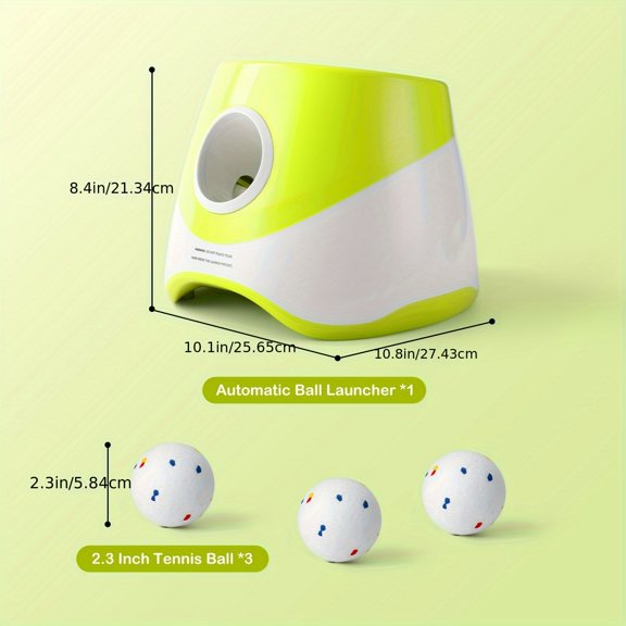 2025 Upgraded Automatic Dog Ball Launcher, 3-Speed Adjustable, Indoor/Outdoor Shooting Machine for Puppies & Dogs, Training & Play