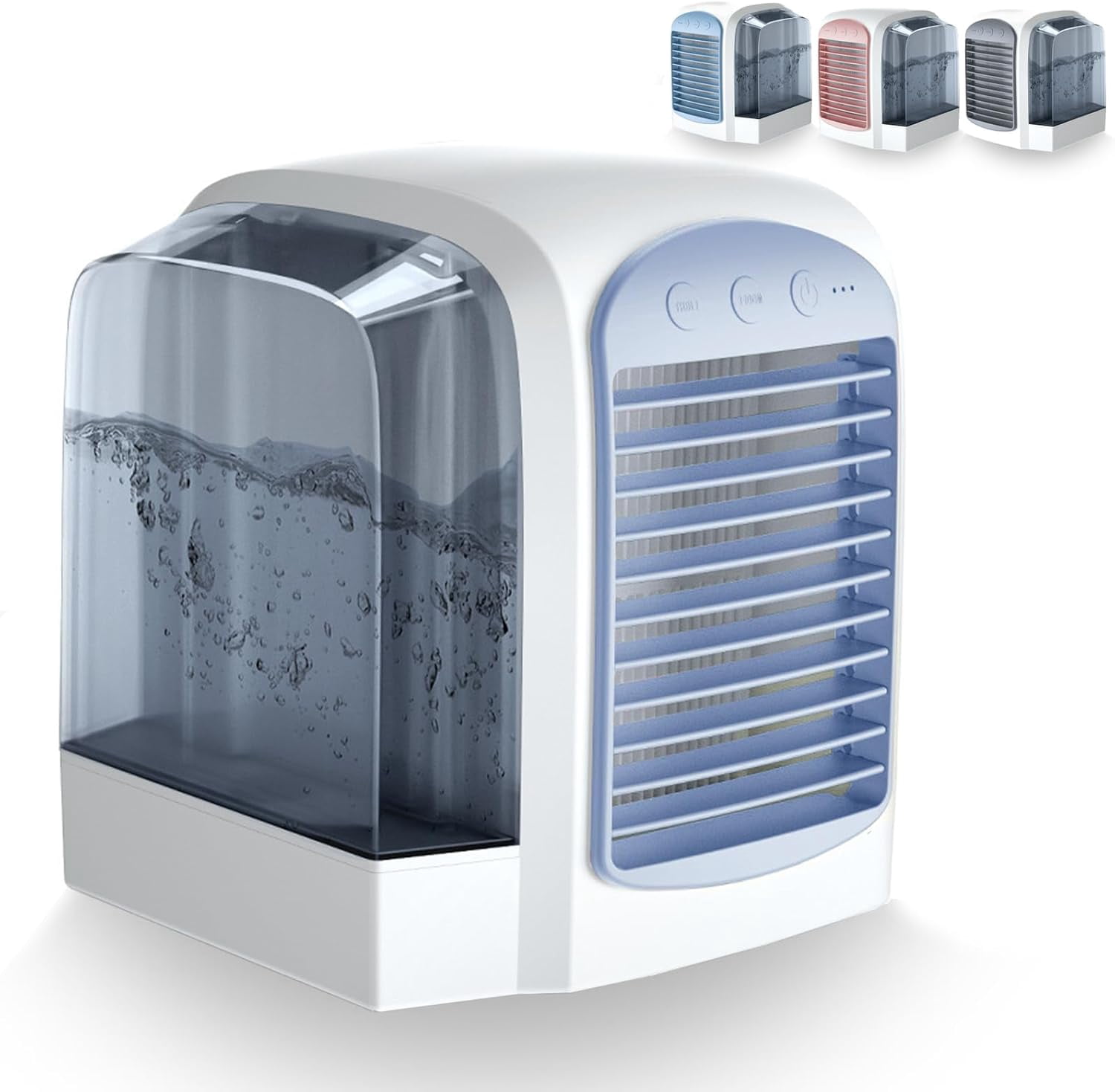2025 Upgraded Breeze Box Air Conditioner - 4-in-1 Portable AC with Dynamic Ice Mist Technology, 3 Speeds, 380ml Tank, Ultra-Quiet for Bedroom, Office, Home, Travel