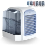 2025 Upgraded Breeze Box Air Conditioner - 4-in-1 Portable AC with Dynamic Ice Mist Technology, 3 Speeds, 380ml Tank, Ultra-Quiet for Bedroom, Office, Home, Travel
