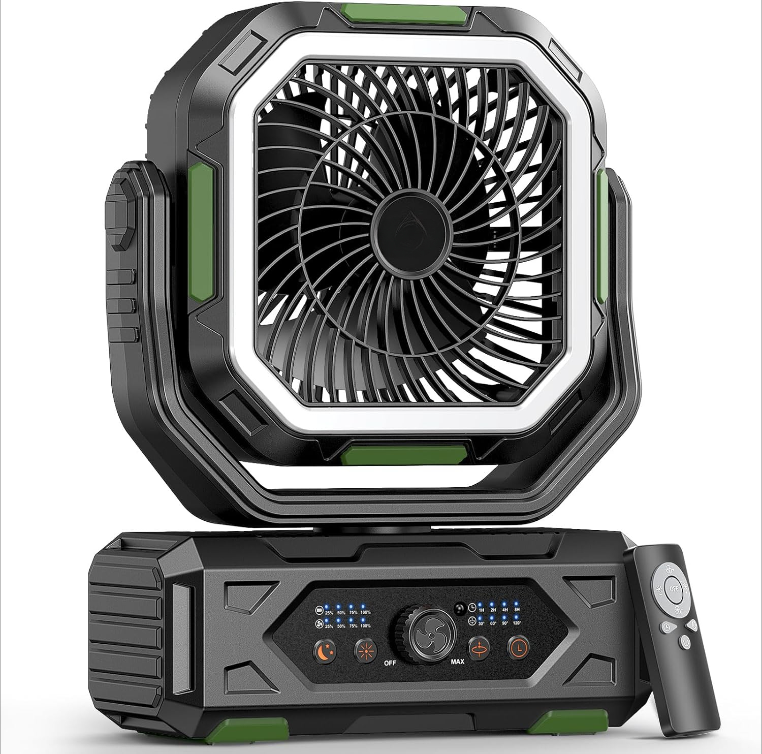 2025 Upgraded Camping Fan, Portable Rechargeable Fan with 20000mAh Battery Powered, Stronger Wind, Stepless Speed Regulation, Fast Charging for Tent, Travel, Car, Outdoor Camping Essentials