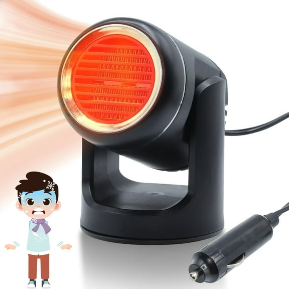 2025 Upgraded Car Heater,Portable 2-in-1 Fast Defroster & Defogger, Quick Heating and Cooling,360° Rotation, Plug in Automobile Lighter, Car Fan Windscreen Defroster for Vehicles Cars SUVs Trucks