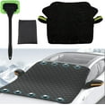 thumbnail image 1 of 2025 Upgraded Car Windshield Magnetic Snow Cover, 4-Layer Magnetic Windshield Cover with Side Window and Rearview Mirror Protector, for Most Cars, SUV, Truck (B-Green, 63 * 46in(SUV)), 1 of 8