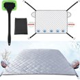thumbnail image 1 of 2025 Upgraded Car Windshield Magnetic Snow Cover, 4-Layer Magnetic Windshield Cover with Side Window and Rearview Mirror Protector, for Most Cars, SUV, Truck (C-(4 windproof ropes), 63*46in(SUV)), 1 of 8