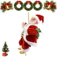 thumbnail image 1 of 2025 Upgraded Climbing Santa with Music,Santa Claus Musical Climbing Rope Animated Electric Santa Claus on Rope, Musical Christmas Tree Ornament, Battery Operated Holiday Decoration Gift(1PC), 1 of 5