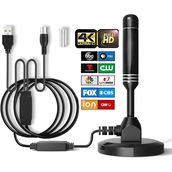 2025 Upgraded Digital HD TV Antenne for Smart TV with Strong Magnetic Base, 900 Miles Long Range Antenna TV with Amplifier Signal Booster for Local Channels