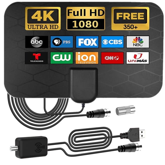 2026 Digital TV Antennas for Free Channels, 900+ Miles Long Range TV Antenna for Smart TV Indoor, HD Antenna Amplifier Signal Booster for Local Channels, Support 4K 1080P VHF UHF TV All Older TV's