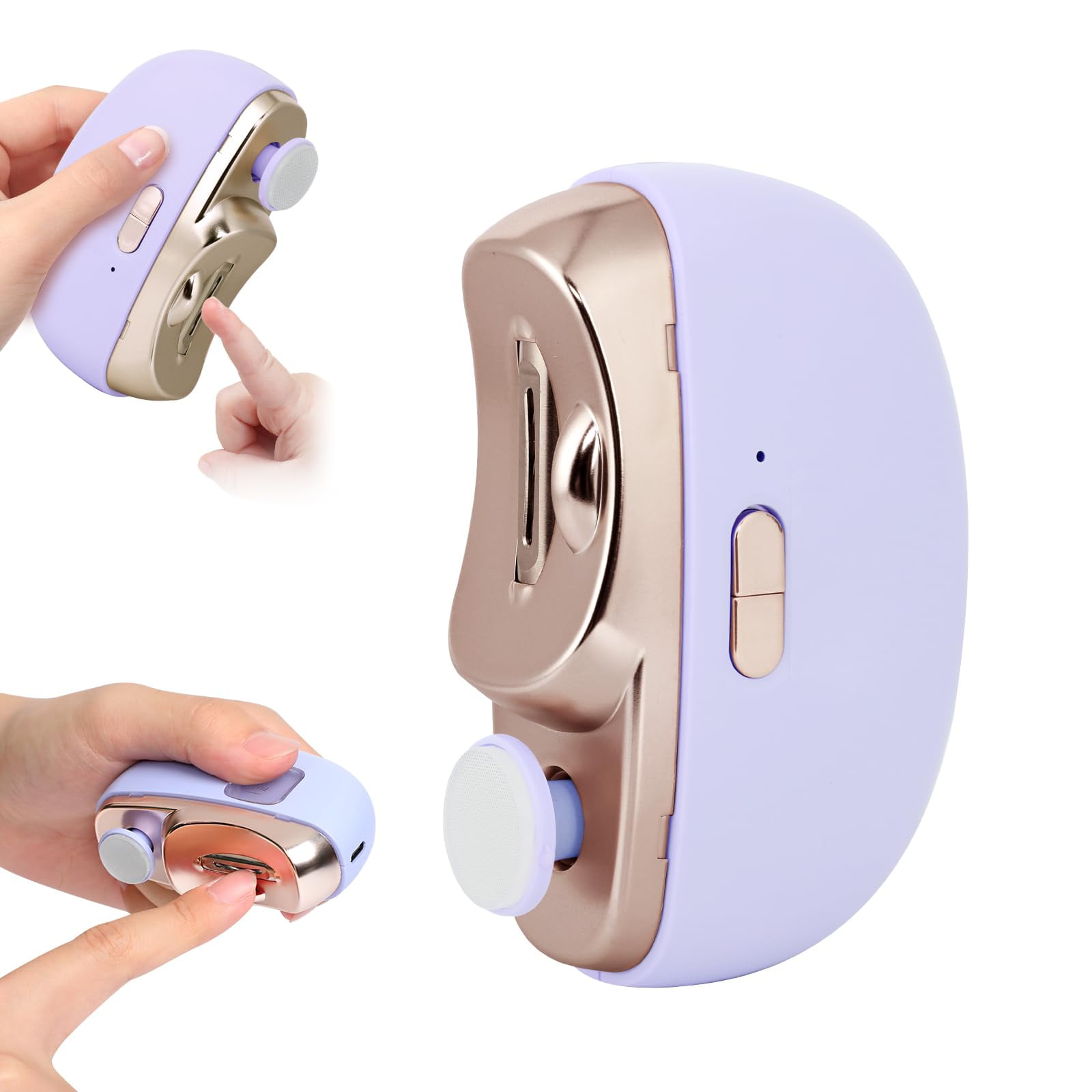 2025 Upgraded Electric Nail Clipper, Electric Nail File, 2 Speeds Automatic Nail Trimmer with LED Light & Clip Storage - USB Rechargeable for Baby, Kids, Adults, Seniors