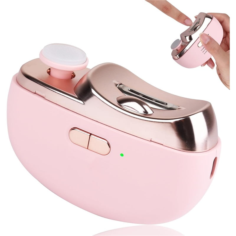 2025 Upgraded Electric Nail Clipper, Electric Nail File, 2 Speeds Automatic Nail Trimmer with LED Light & Clip Storage - USB Rechargeable for Baby, Kids, Adults, Seniors