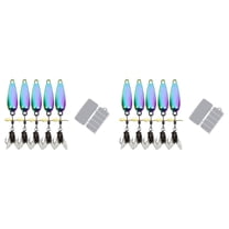 2025 Upgraded Fly Fishing Kit - 10PCS Realistic Trout Swimbait Lures for Bass, Panfish, Walleye - Pre-Rigged Soft Lures with Lifelike Action for Freshwater & Saltwater Fishing