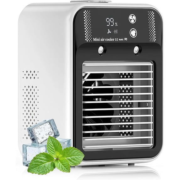2025 Upgraded Glacier Breeze Ac, Glacier Breeze Portable Ac, Portable Air Conditioner, 2/4h Timer 3speeds, Ultra-Quiet, Intelligent Digital Display, for Home, Bedroom, Office, and Outdoor (Upgraded)
