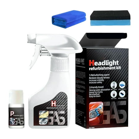 2025 Upgraded Headlight Restoration Kit,Automotive Headlamp Restoration Oxidized,Multifunctional Headlight Cleaner for All Vehicle Types Cloudy Headlights