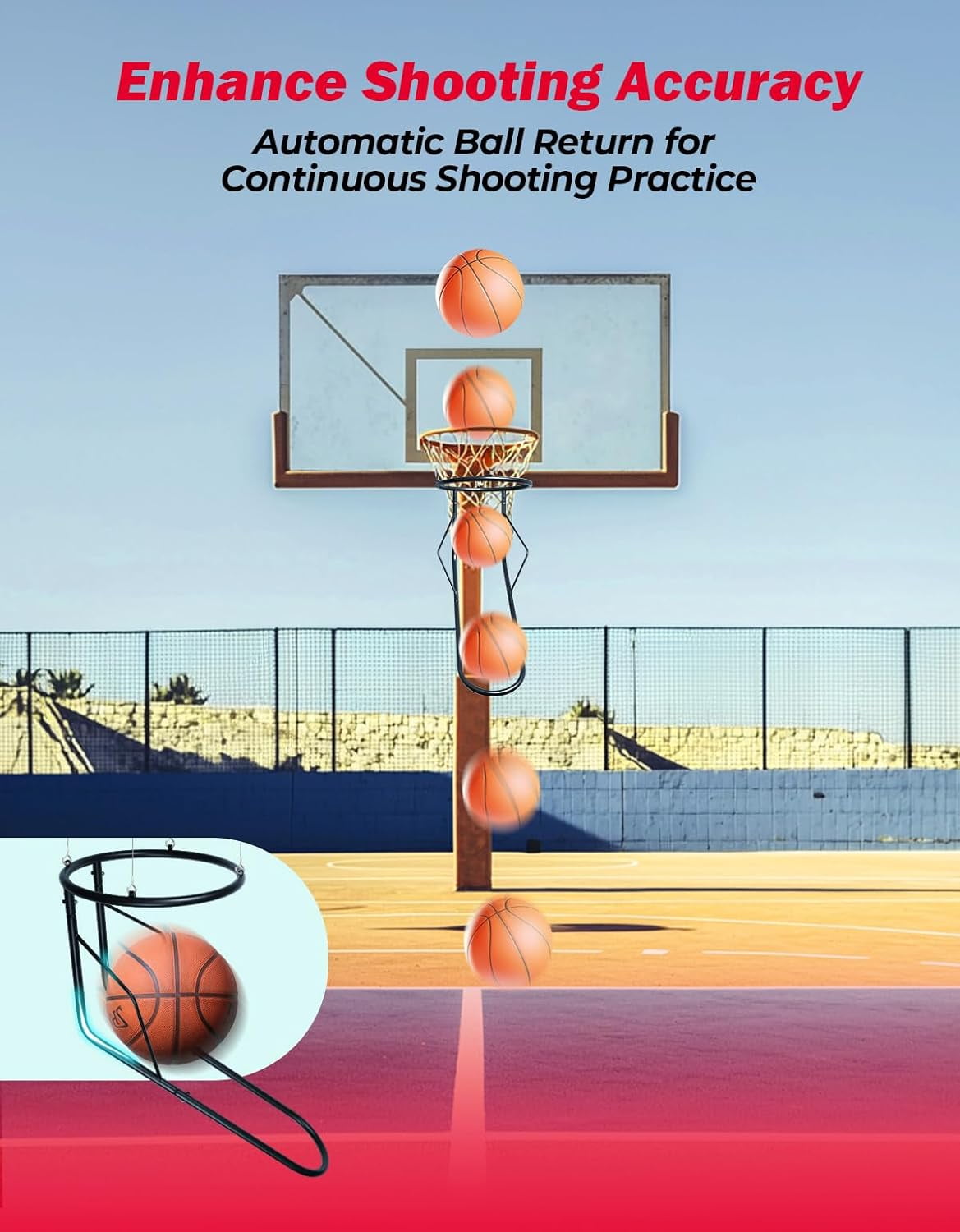 2025 Upgraded Heavy Duty Metal Basketball Hoop Return - 18