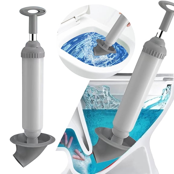 2025 Upgraded High Pressure Toilet Plunger Strong Suction Drain Unclog Tool for Bathroom Sink Shower Kitchen Pipe