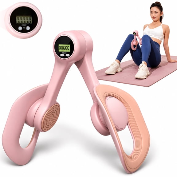 2025 Upgraded LED Pelvic Floor Exercise Device, 360° Thigh Trainer with Digital Display, Inner Thigh Exerciser for Women Men, Kegel Strengthener Home Gym Equipment
