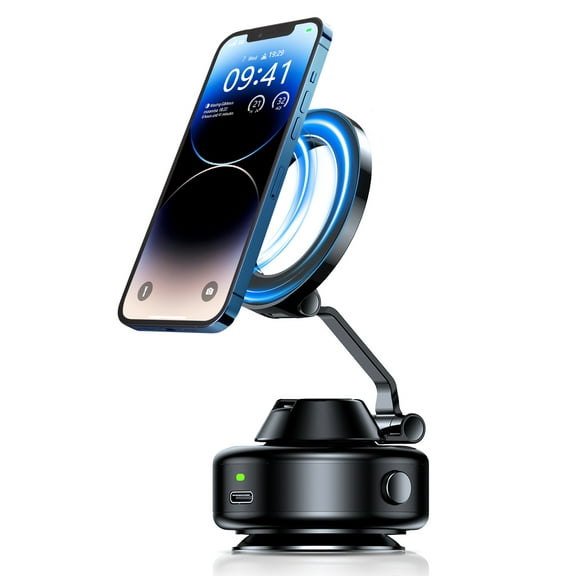 2025 Upgraded Magnetic Phone Holder for Car, 360 Rotatable Folding Vacuum Suction Phone Holder Stand for Dashboard, Windshield, Car, Gym, Car Cell Phone Holder for Android iPhone