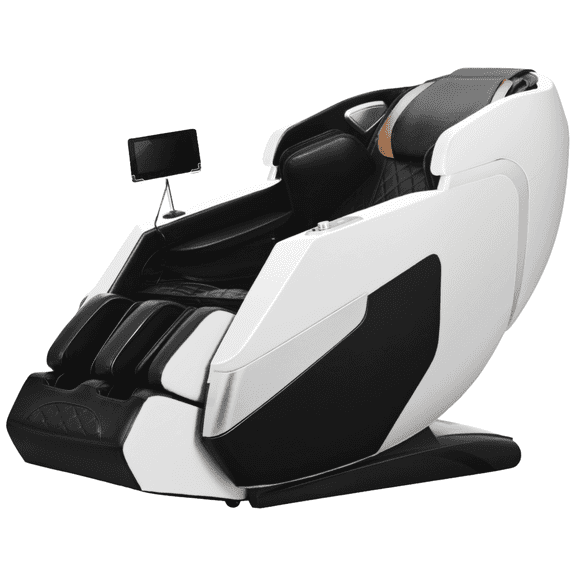 2026 Upgraded Massage Chair Full Body Zero Gravity 4D SL Track Yoga Stretching, AI Voice, White
