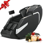 2025 Upgraded Massage Chair Full Body Zero Gravity 4D SL Track Yoga Stretching, AI Voice, Black