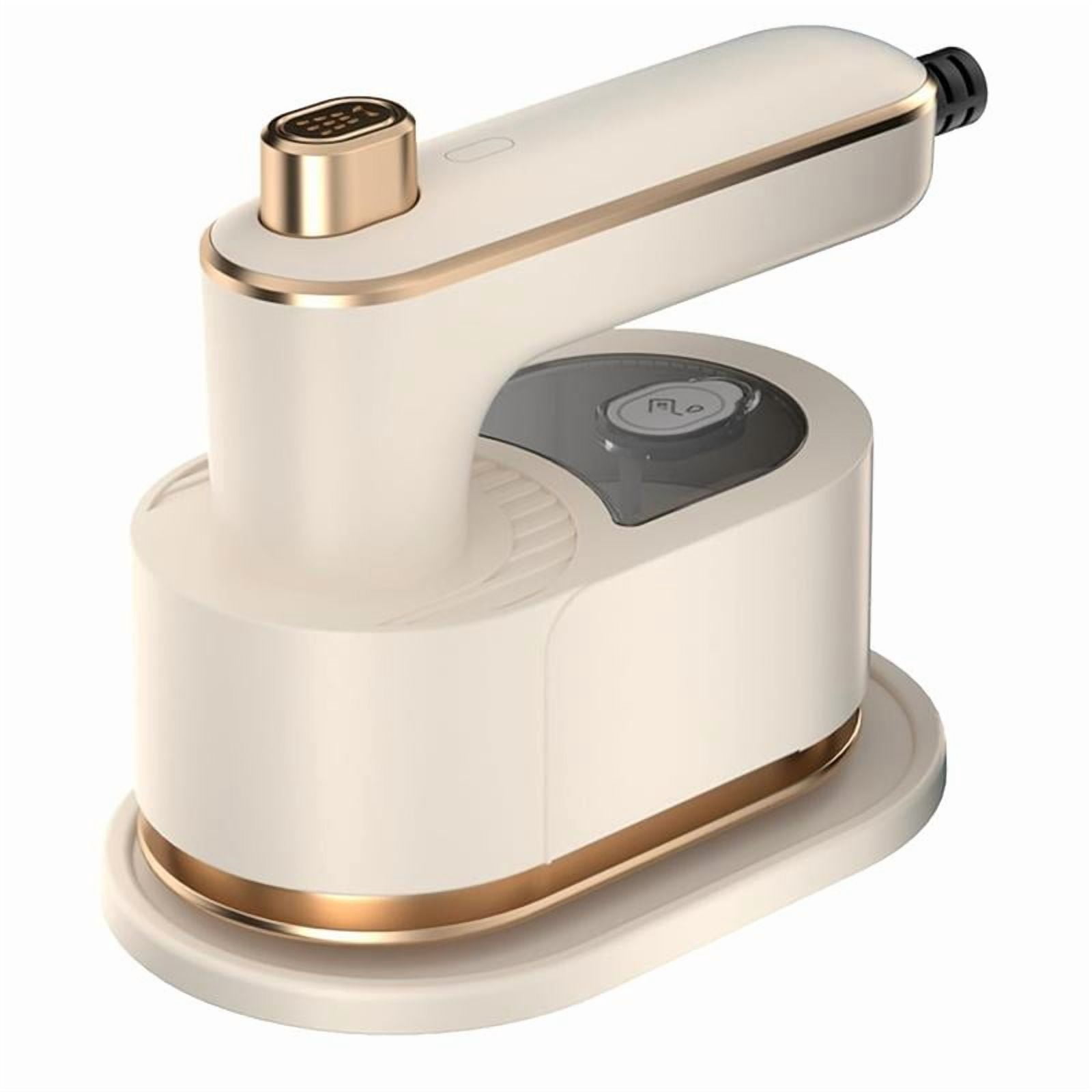 2025 Upgraded Mini Travel lron for Clothes -Portable Handheld Steamlron with Wet & Dry lroning for Home, Business & Travel (Beige/Green)