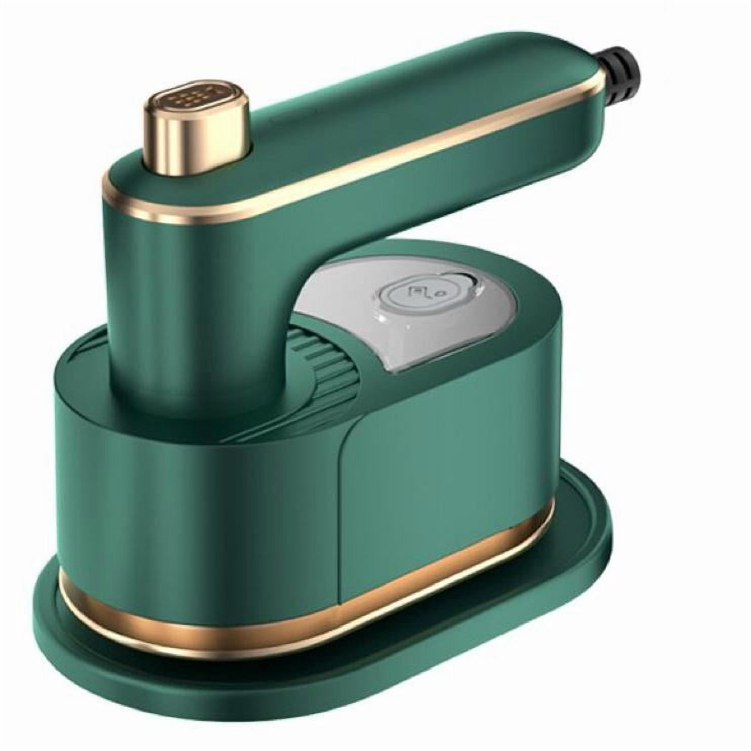 2025 Upgraded Mini Travel lron for Clothes -Portable Handheld Steamlron with Wet & Dry lroning for Home, Business & Travel (Beige/Green)