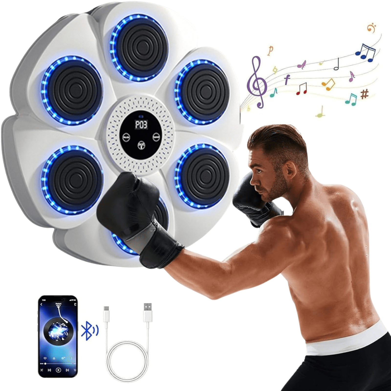 2025 Upgraded Music Boxing Machine for Adults and Kids, Large Size Wall ...