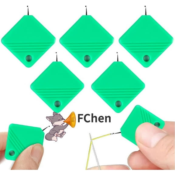 2025 Upgraded Needle Threaders, Sewing Machine Needle Threader, Needle Threaders for Hand Sewing, Embroidery Floss, Yarn, Quickly and Easily Threads Needles Tools (green-5pcs)