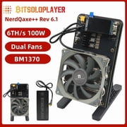 2025 Upgraded NerdQaxe++Rev 6.1 with 4Pcs BM1370 ASIC Chip 6TH/s WiFi Solo Lottery Miner Powerful Heatsink Fan for Home Crypto Mining,Orange Stand