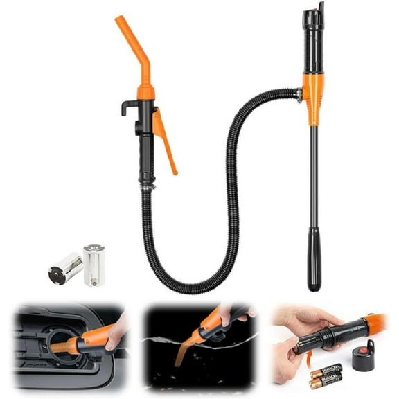 2025 Upgraded Portable Power Battery Pump, Hand Fuel Transfer Pump, Gas Pump for Gas Can, Easy to Use Hand Fuel Pump Portable Battery Pump for Gas, Fuel, Diesel, Water Transfer (not includ battery)