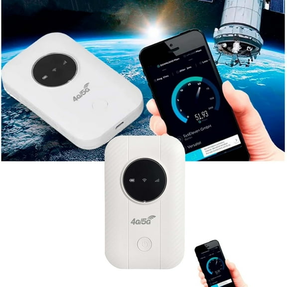 2025 Upgraded Portable WiFi,Portable WiFi Hotspot for Travel,Pro Portable WiFi,Wireless Portable Wireless Network,Unlimited Satellite Internet,High Speed Smart Router for Anywhere(1PCS)