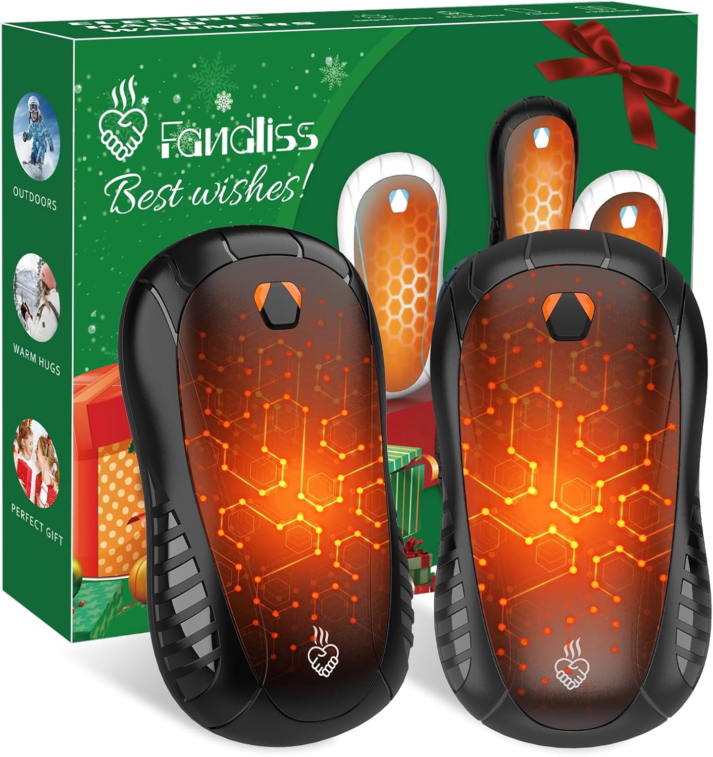 Hand Heater Razer 2025 Upgraded Rechargeable Hand Warmers - 2 Pack, 6000mAh Electric ...