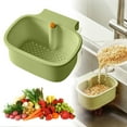 thumbnail image 1 of 2025 Upgraded Self-Cleaning Sink Strainer Basket – Sink Food Catcher with Bottom Release, Kitchen Sinks Food Waste Collector (green), 1 of 9