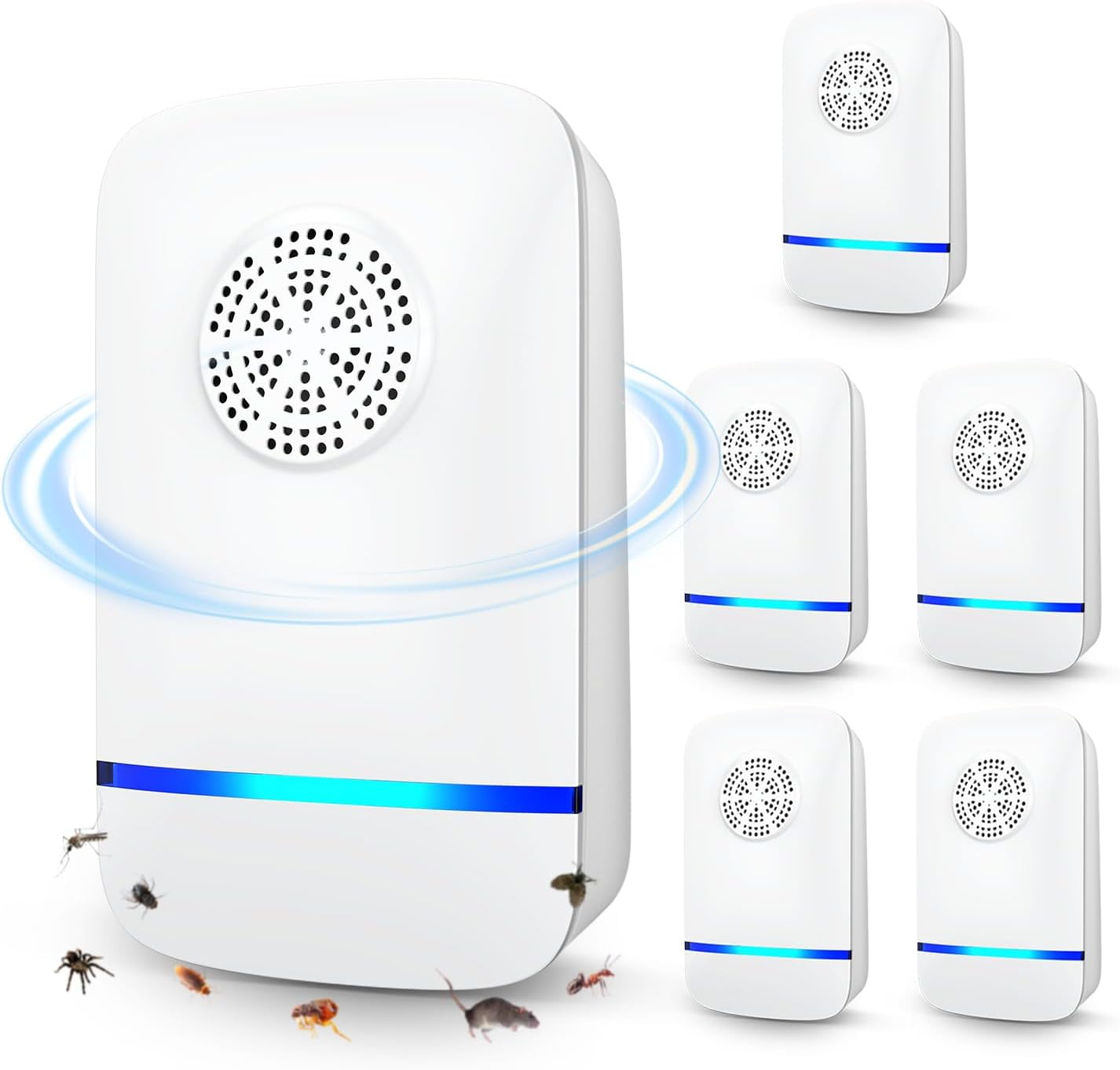 2025 Upgraded Ultrasonic Pest ler 6 Pack – Indoor Plug-in Rodent & Bug ...