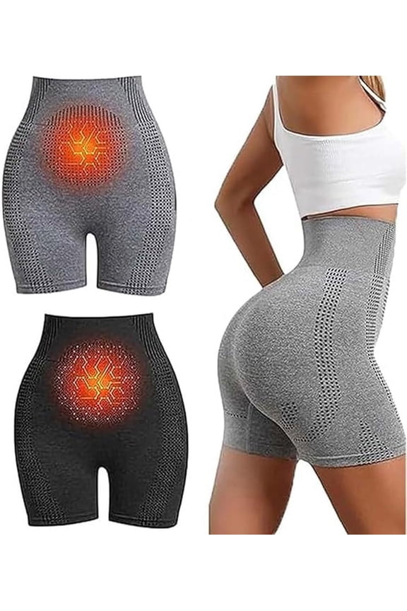 2025 Upgraded Version Pearl Moon Ion Shaping Shorts, Waist Micro Vibration Massage Shaping Shorts
